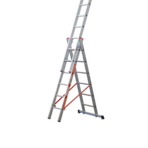 Scala Tripla Trasformabile 3 Elementi In Alluminio A Sfilo O A Cavalletto Modula