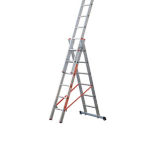 Scala Tripla Trasformabile 3 Elementi In Alluminio A Sfilo O A Cavalletto Modula