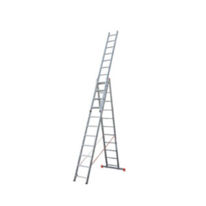 Scala Tripla Trasformabile 3 Elementi In Alluminio A Sfilo O A Cavalletto Modula