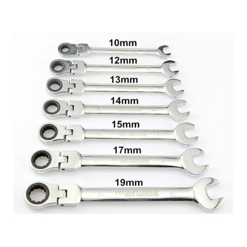 Serie Set Kit 7 Chiavi Snodo A Cricchetto Flessibili In Valigetta Trasporto