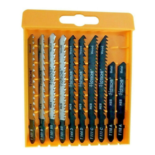 Set 10 Lame Per Seghetto Alternativo Legno Metallo Hcs Pvc 75 100mm Art.621001