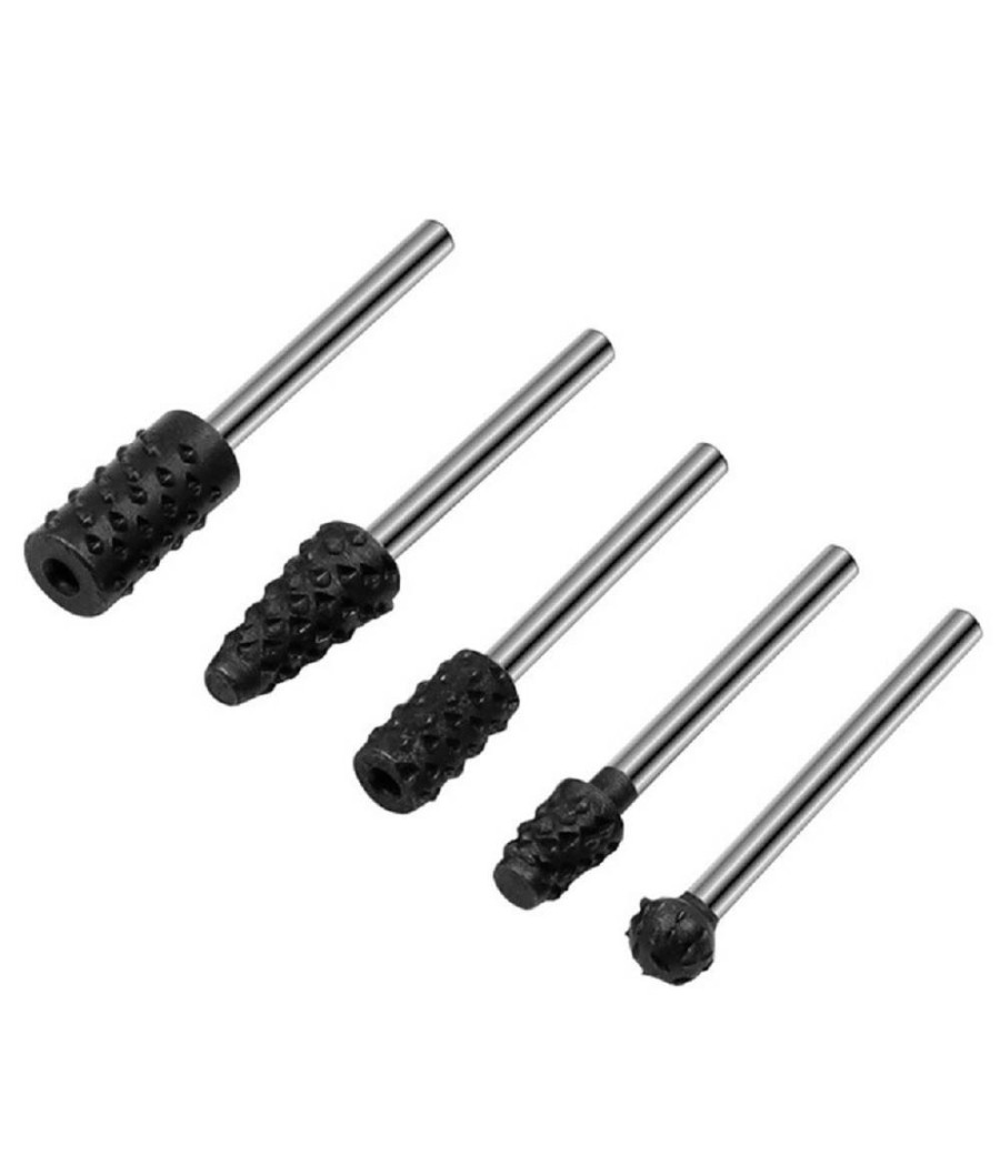 Set 10 Mini Frese Raspe In Acciaio Per Lavorazione Rifinitura Legno Codolo 3 Mm - immagine 2