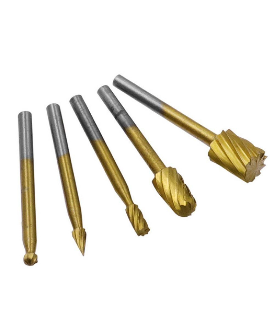 Set 10 Mini Frese Raspe In Acciaio Per Lavorazione Rifinitura Legno Codolo 3 Mm - immagine 3