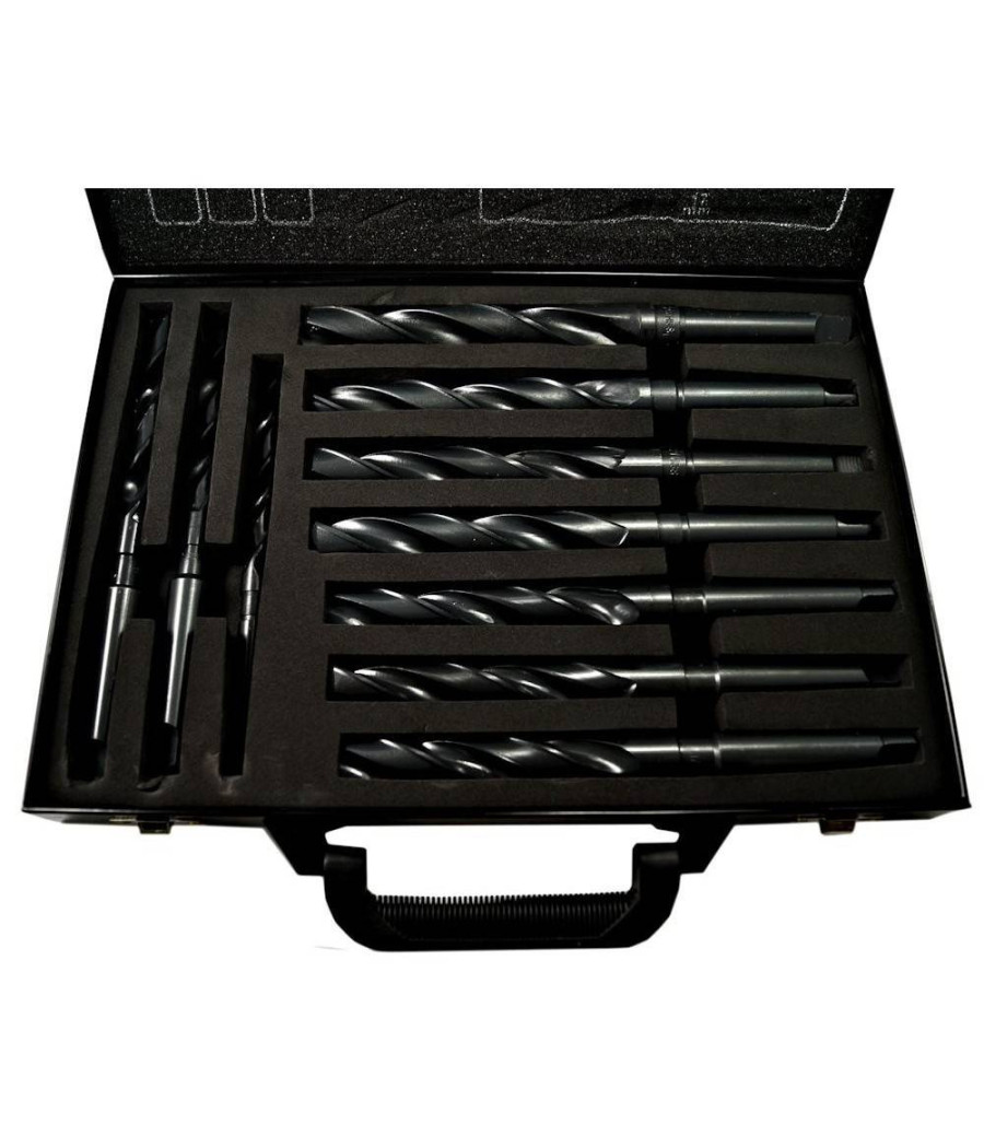 Set 10 Punte Elicoidale Da 14 A 23 Mm Frese Ferro Legno Per Trapano In Valigetta - immagine 3