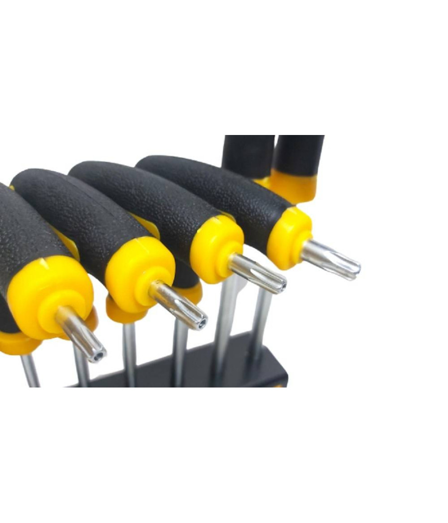 Set 10 Pz Chiavi Torx Con Impugnatura A T Cacciaviti Manico Antiscivolo 262009 - immagine 3