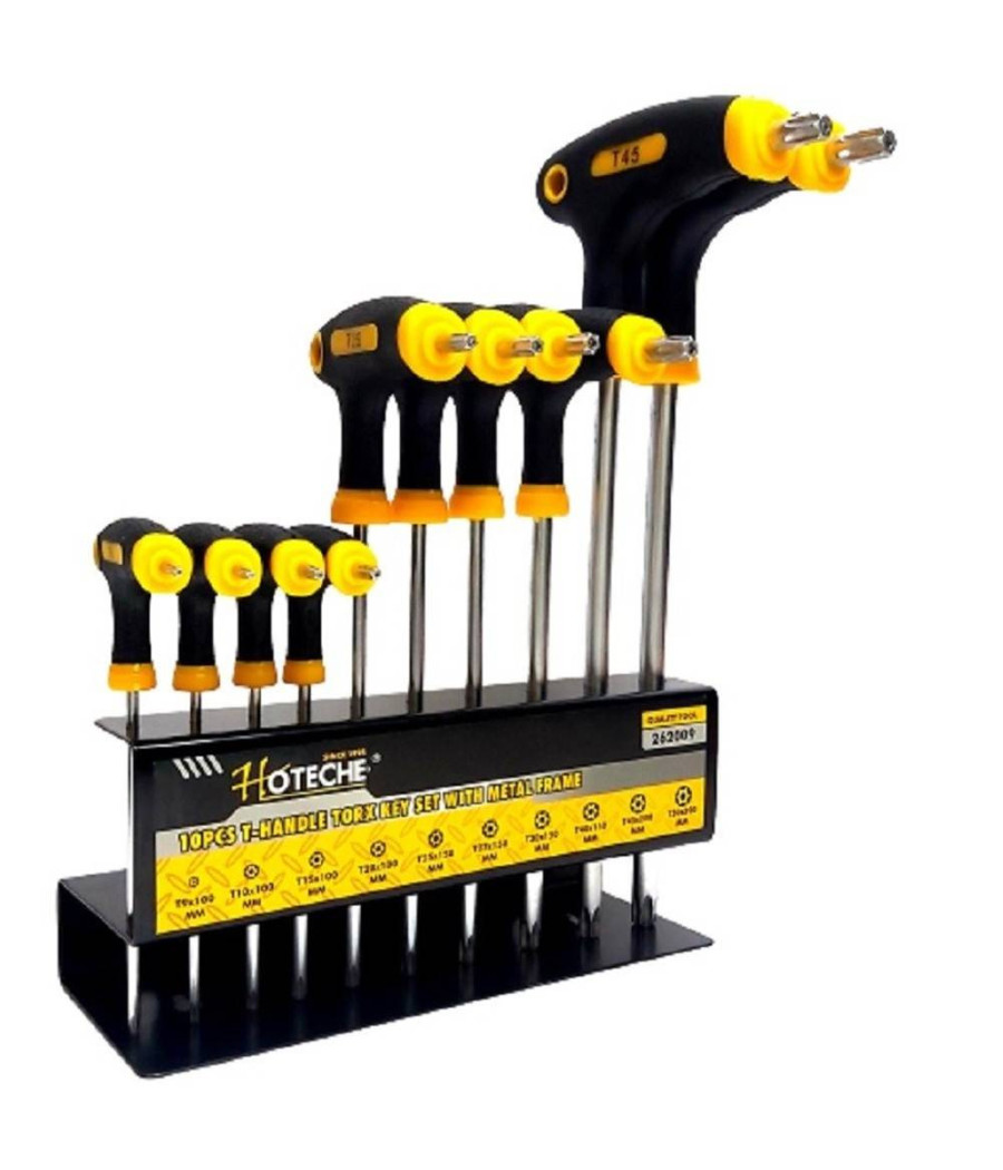 Set 10 Pz Chiavi Torx Con Impugnatura A T Cacciaviti Manico Antiscivolo 262009