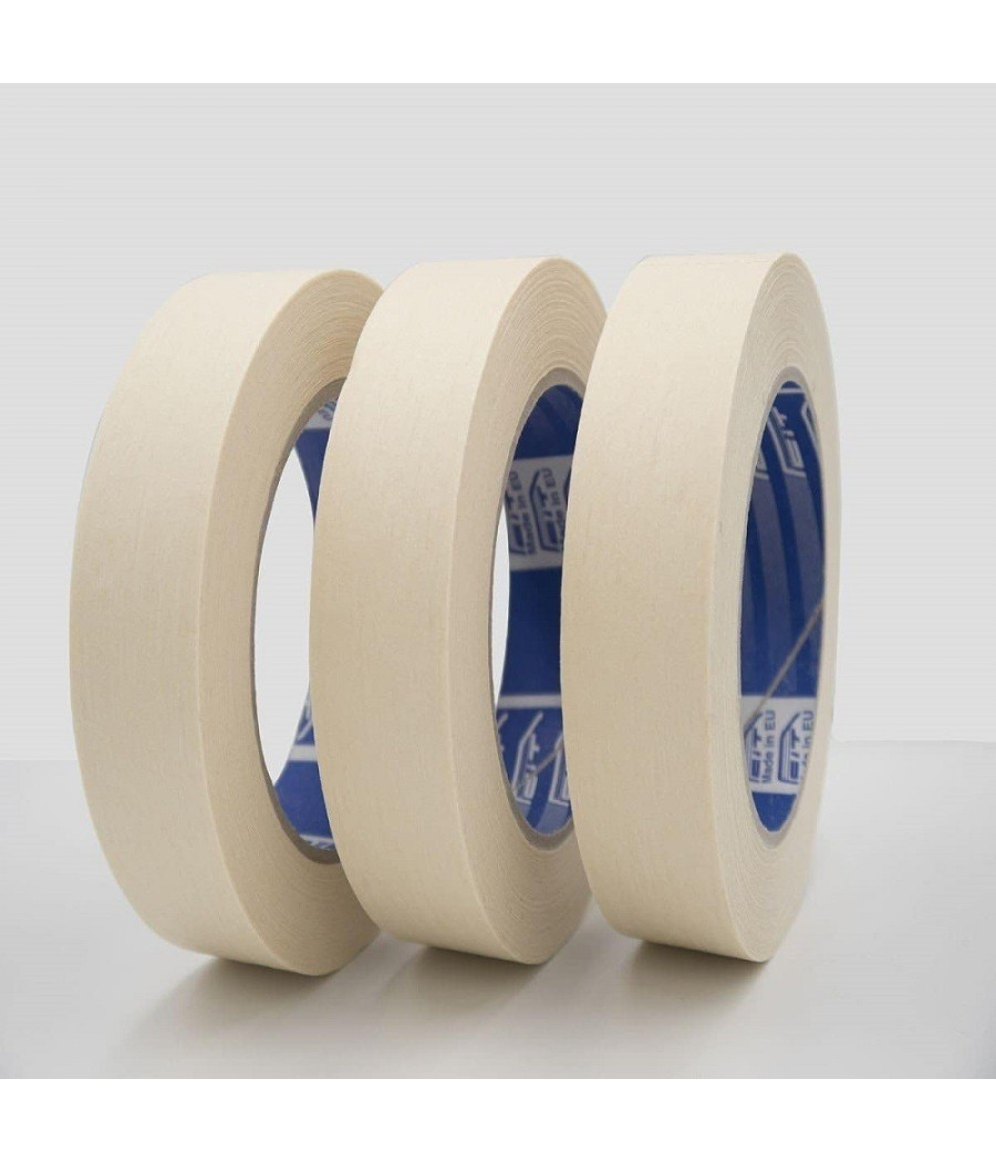 Set 10pz Nastro Carta Per Mascheratura Imbianchino Carrozziere Pittura 25mmx50mt - immagine 3