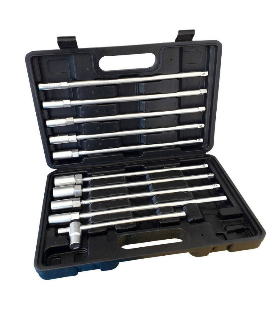 Set 11 Pz Chiavi Chiave A T Esagonali Extra Lunghe 9 Bussole 8-19mm Zt5011