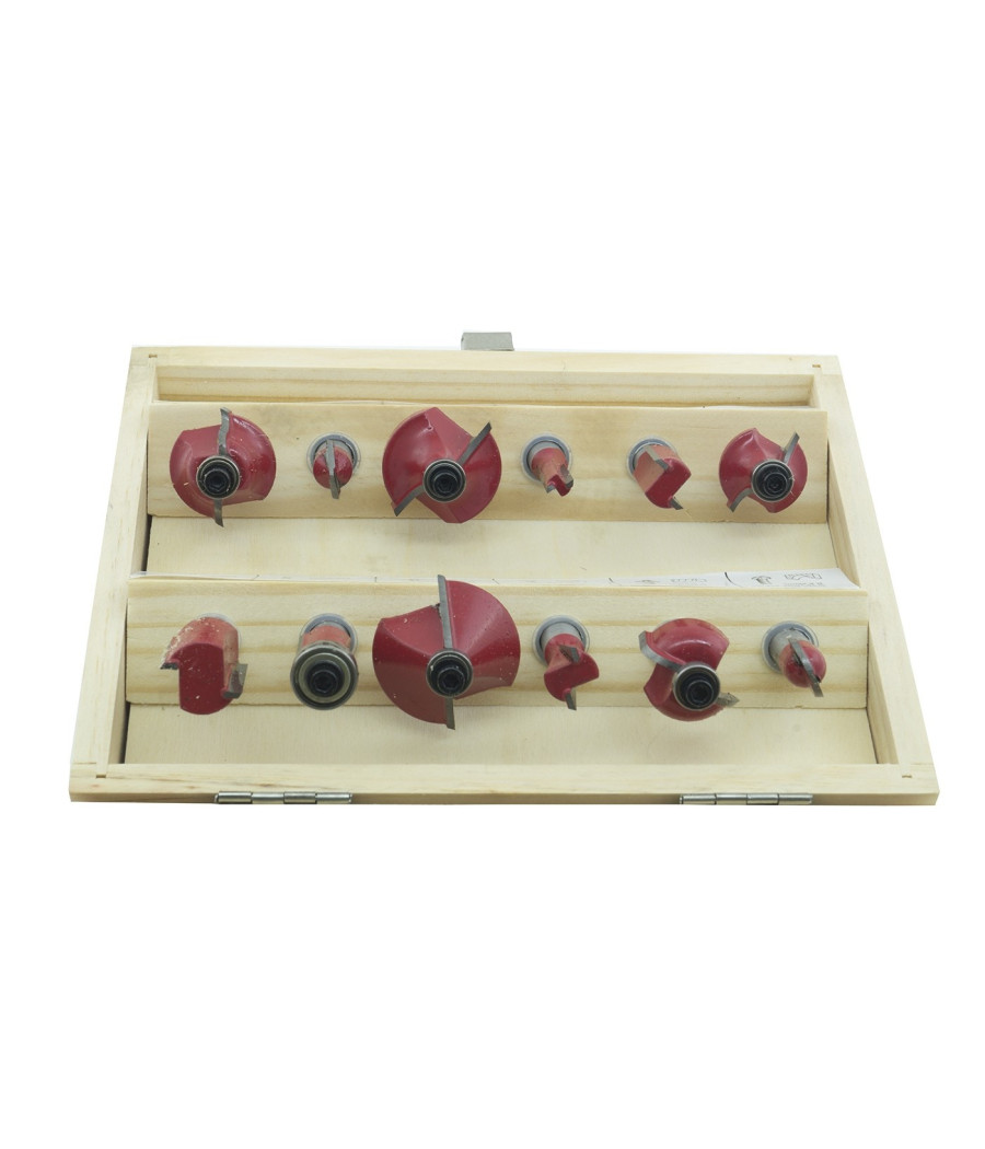 Set 12 Frese Fresa Per Legno Per Scanalare Rifilare Sanalature Fresatrice 6mm - immagine 2