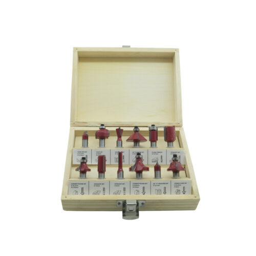 Set 12 Frese Fresa Per Legno Per Scanalare Rifilare Sanalature Fresatrice 6mm