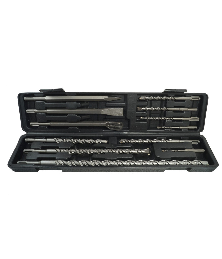 Set 12 Punte Per Trapano Martello Pneumatico Puntali Punta Scalpelli Sds Plus - immagine 2