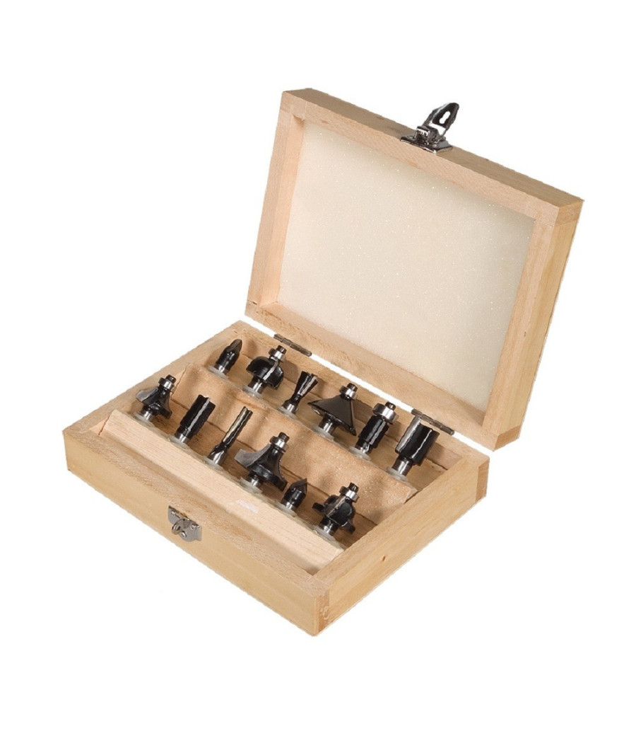 Set 12 Pz. Frese Legno Frese Per Scanalare Gambo 8 - 12 Mm Fresatrice Pantografo