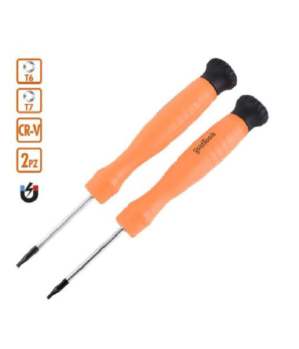 Set 2 Pezzi Cacciavite Cacciaviti Punta Magnetica A Stella T6 T7 In Cr-v 57024 - immagine 2