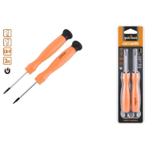 Set 2 Pezzi Cacciavite Cacciaviti Punta Magnetica A Stella T6 T7 In Cr-v 57024