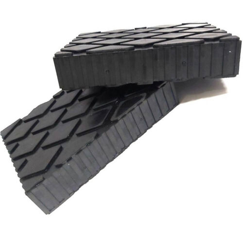 Set 2 Pezzi Tamponi Di Gomma Per Ponti Sollevatori Tampone 16 X 12 X 3.5 Cm
