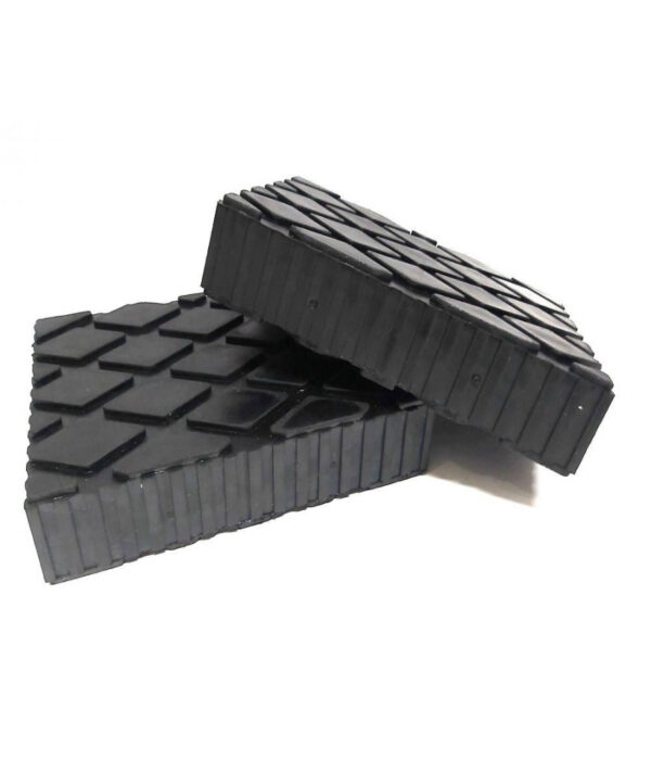 Set 2 Pezzi Tamponi In Gomma Per Ponti Sollevatori Tampone 16 X 12 X 5 Cm - immagine 2