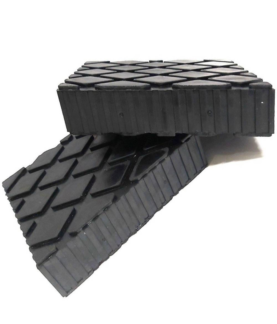 Set 2 Pezzi Tamponi In Gomma Per Ponti Sollevatori Tampone 16 X 12 X 5 Cm