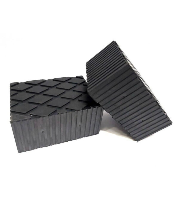 Set 2 Pezzi Tamponi In Gomma Per Ponti Sollevatori Tampone 16 X 12 X 8 Cm - immagine 2