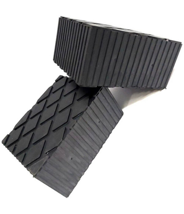 Set 2 Pezzi Tamponi In Gomma Per Ponti Sollevatori Tampone 16 X 12 X 8 Cm