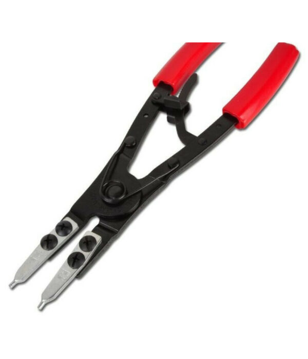 Set 2 Pinze Con Punte Intercambiabili Per Anelli Seeger Interni Esterni A.07210 - immagine 3
