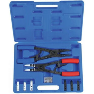 Set 2 Pinze Con Punte Intercambiabili Per Anelli Seeger Interni Esterni A.07210