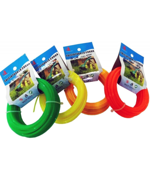 Set 2 Pz. Corde Corda Filo Falciatrice Elettrica O A Motore ⦰ 2.7 Mm X 15 Mt Taglia Erba Siepe