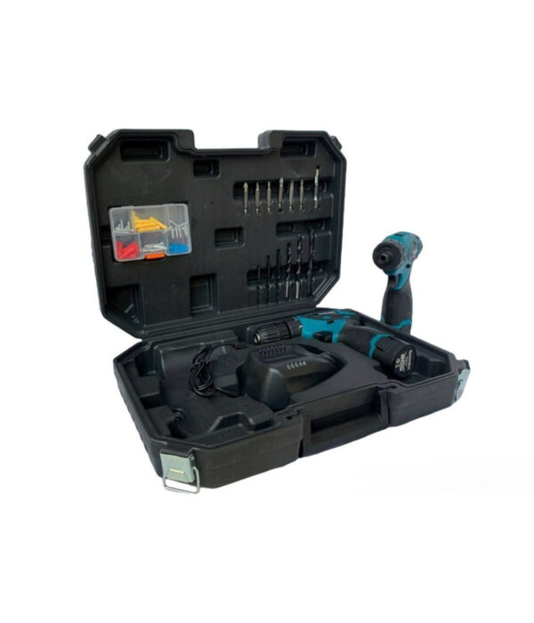 Set 2 Trapano + Avvitatore A Doppia Batteria Impulsi 18v Mls0061 Con Accessori - immagine 2