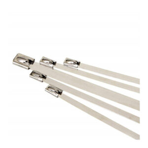 Set 21 Pz. Fascette Di Metallo Sigillo 4.6x200mm Auto Stringenti Cablaggio Fermacavo