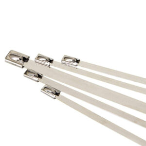 Set 21pz Fascette Di Metallo Sigillo 4.6x250mm Auto Stringenti Cablaggio Fermacavo