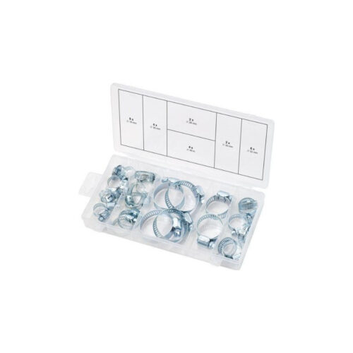 Set 26 Pezzi Fascette Ferro Per Tubi Varie Misure ø 16-40 Mm Stringitubo A Bullone