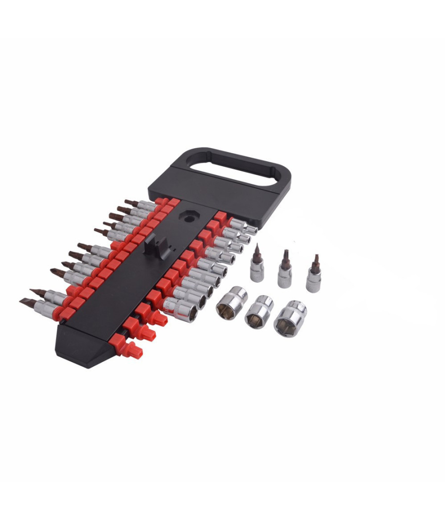 Set 27 Chiavi Bussole Torx Attacco 1/4" + Chiave A Cricchetto Reversibile - immagine 2