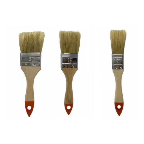 Set 3 Pennelli Testa Piatta Pennello Per Pittura Vernice Varie Dimensioni 90307