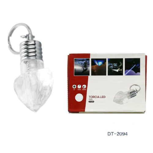 Set 3 Pezzi Mini Torcia Portachiavi Led Smd A Forma Di Cuore Tascabile Dt-2094