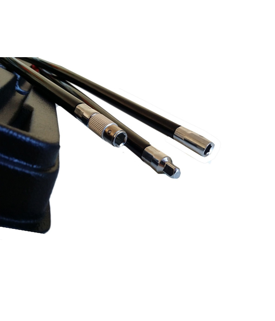 Set 3 Pz Cacciaviti Extra Lunghi Flessibili Con Innesti Per Auto Officine 500mm - immagine 2