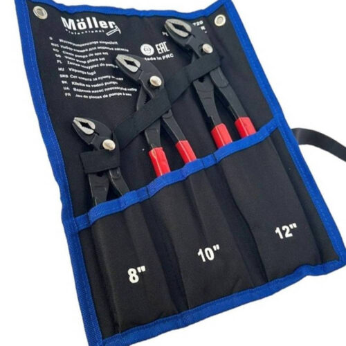 Set 3 Pz Pinze Poligrip Pinza A Pappagallo Con Pulsante Regolabile 8″ 10″ 12″