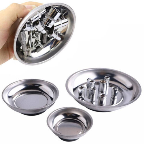 Set 3pz Vassoio Vaschetta Piatto Magnetico Porta Minuteria Viti Bulloni 7/11/15
