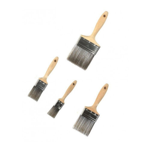 Set 4 Pennelli Pennellesse Misure 1″/ 1,5″/ 2″/ 2,5″ Per Vernici Ad Acqua E Idropitture Solventi