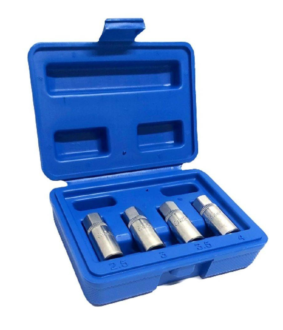 Set 4 Pz Estrattori Per Prigionieri A Rullo Rimozione Vite Spezzate Attacco 1/4" - immagine 3