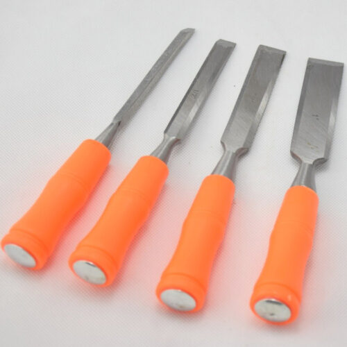 Set 4 Sgorbie Per Intaglio Legno Scalpelli Misure 6 12 18 24 Mm