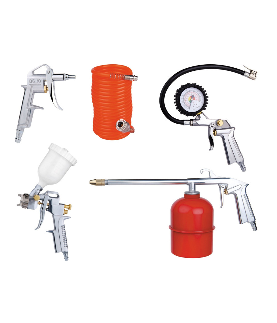 Set 5 Accessori Per Compressore Aria Compressa Professionale Da Lavoro Einhell - immagine 3