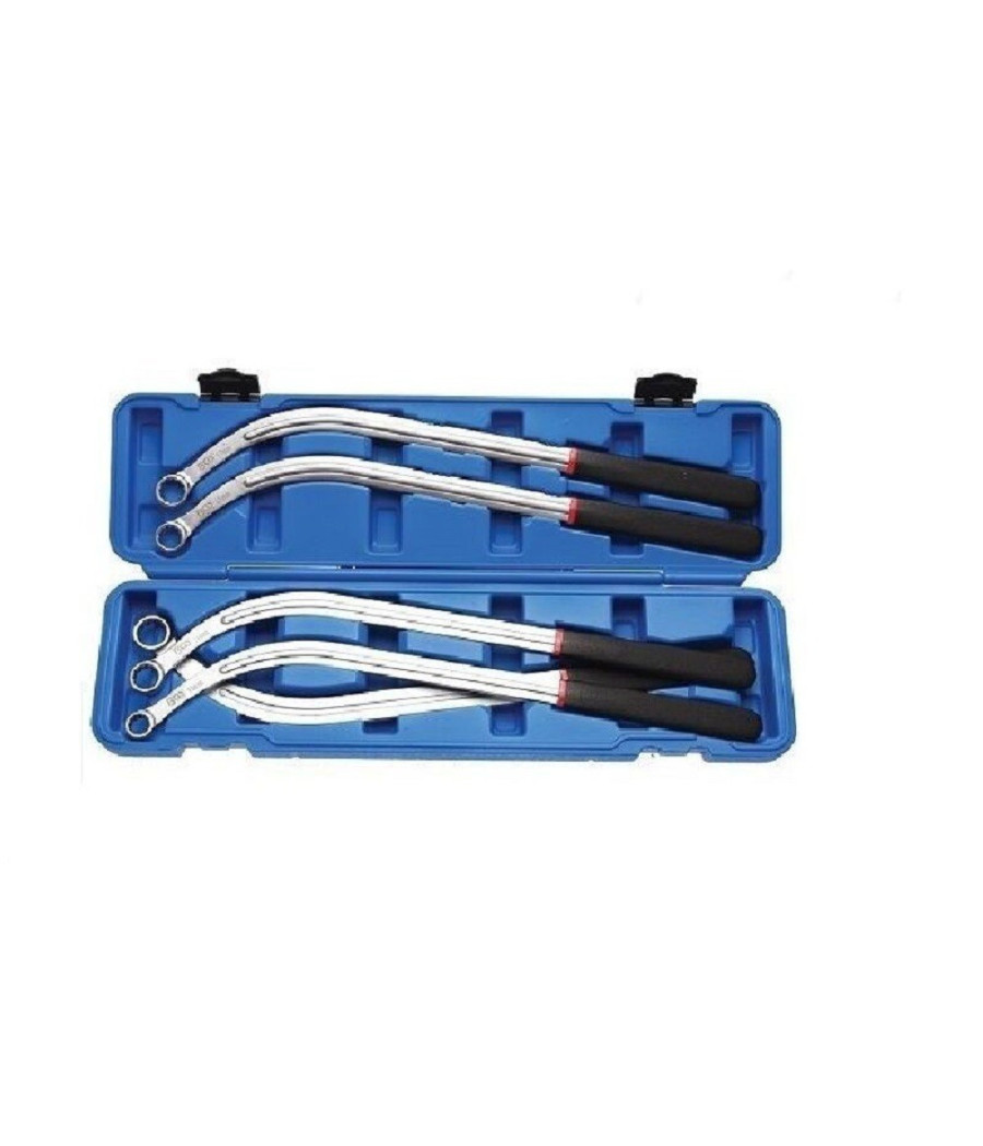 Set 5 Pezzi Chiavi Tendicinghia Poligonale Lunghe A Testa Per Puleggia 13/19 Mm - immagine 2