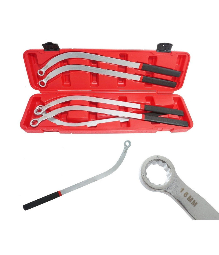 Set 5 Pezzi Chiavi Tendicinghia Poligonale Lunghe A Testa Per Puleggia 13/19 Mm