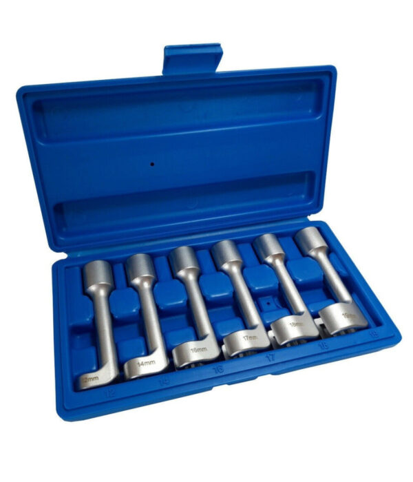 Set 6 Chiavi Poligonali Aperte Per Raccordi Carburatori Iniettori 1/2" 12 A 19mm