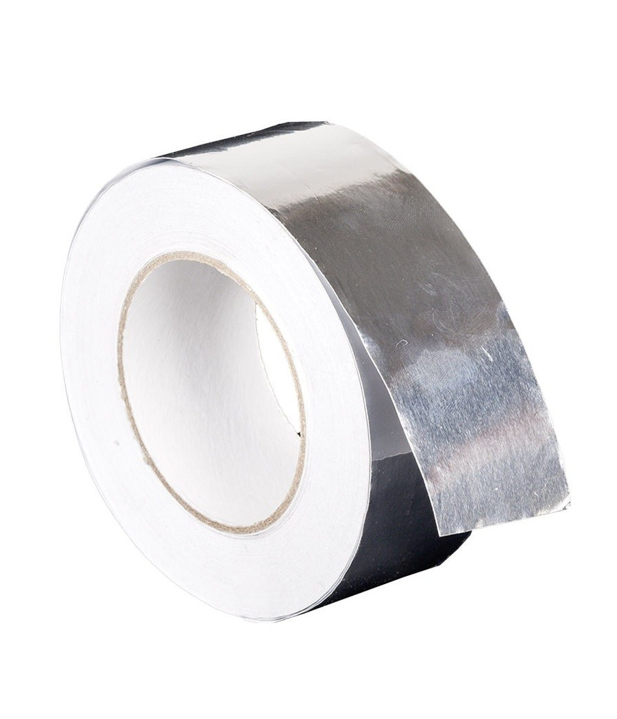 Set 6 Pezzi Rotoli Rotolo Nastro Adesivo Imballaggio Alluminio Argento Sicurezza