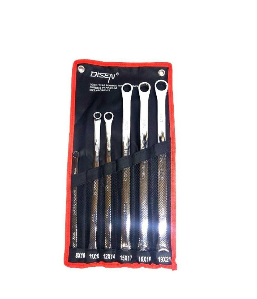 Set 6 Pz Chiavi Inglesi Extra Lungo Double Chiavi Poligonali Da 8mm-21mm Metrico - immagine 2