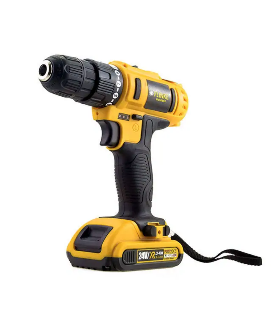 Set 78 Pz Trapano Avvitatore A Batteria 24v Litio Ricaricabile Accessori Valigia - immagine 3