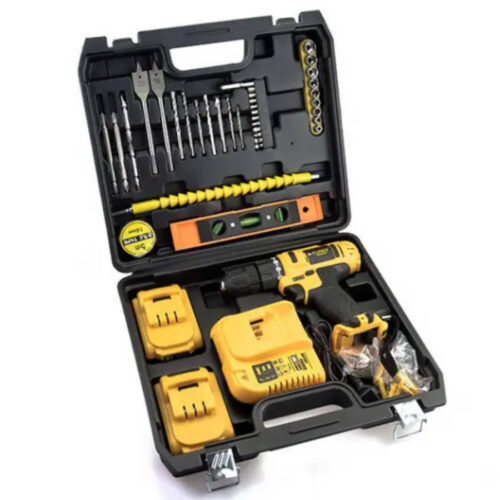 Set 78 Pz Trapano Avvitatore A Batteria 24v Litio Ricaricabile Accessori Valigia