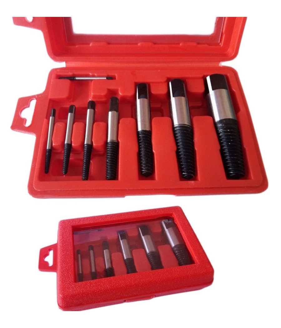 Set 8 Estrattori Per Viti Bulloni Rovinate Spezzate Prigionieri Viti Spezzati