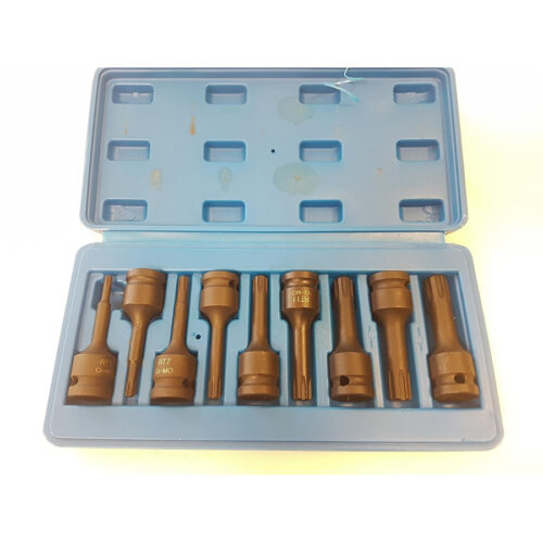 Set 8 Pz Bussole Esagonali A Impatto Per Avvitatori Utensili Aria 1/2″ Tipo H