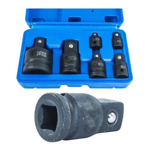 Set Adattatori Riduttori 6pz A Impatto Per Bussole Per Utensili Aria Compressa
